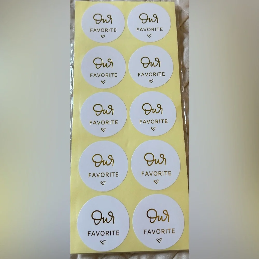 NEW Our Favorite Stickers Wedding Favor Treat Bag 110 Labels